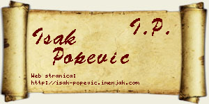 Isak Popević vizit kartica